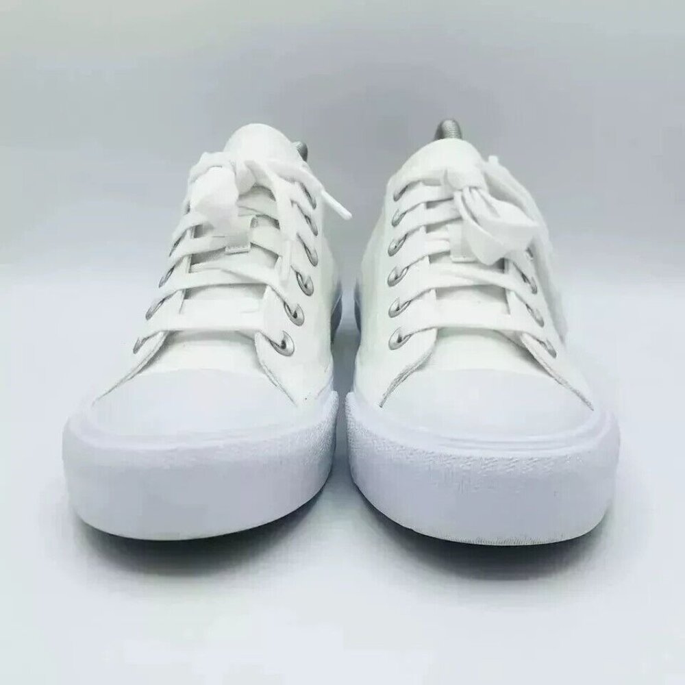 No Boundaries Shoes Womens Size 10 Canvas White Sneaker Comfort Shoe Lace Up - Picture 3 of 11